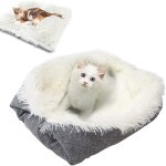 Lit moelleux coussin pour chat, , panier ultra doux, moelleux et doux, fond antid�rapant, en peluche ...