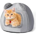 Lit niche pour chat, 40 cm panier pour chat semi - ferm, lit pour chat, chat grotte de chat maison avec ...