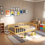 Le quai des affaires - lit nino 70x140 avec sommier et matelas / naturel / 146x76. 5x35. 5