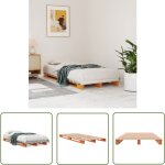 The living store - lit de palette sans matelas 90x200 cm bois de pin massif - lit plateforme - lit bois ...