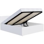 Lit panama 120x200 + coffre - sommier inclus blanc
