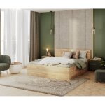 Kids literie - lit panama 140x200 + coffre - sommier inclus chne