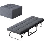 Lit pliant 76 x 197 x 43 cm canap� - lit 1 personne pour adult, dossier r�glable sur 5 positions, lit ...