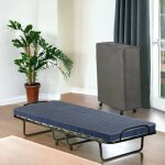 Talamo italia - lit pliant daaronso, lit pliant avec sommier  12 lattes, matelas inclus, lit peu encombrant, ...