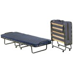 Lit pliant fosca, matelas inclus, dimensions matelas 80x190x10 cm fabriqu� en italie, noir jean