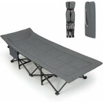 Goplus - lit pliant  roulettes 190x68, 5x48, 5cm charge 204kg - lit d'appoint avec matelas en mousse ...