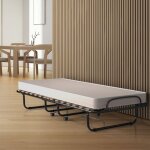 Maisonchic - lit pliant sur roulettes 190 x 80 x 33 cm (l x l x h) lit d'appoint avec matelas en mousse ... Maisonchic - lit pliant sur roulettes 190 x 80 x 33 cm (l x l x h) lit d'appoint avec matelas en mousse ...
