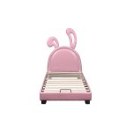 Gutent - lit rembourr 90x200cm, lit d'enfant avec sommier  lattes et dossier, lit de fille en forme ...