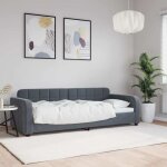 Lit de repos gris fonc� 80x200 cm velours vidaxl557421