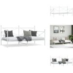 Lit de repos sans matelas blanc 100x200 cm acier - lit de jour avec lit gigogne - lits de jour avec lits ... Lit de repos sans matelas blanc 100x200 cm acier - lit de jour avec lit gigogne - lits de jour avec lits ...