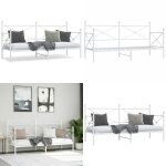 Lit de repos sans matelas blanc 90x200 cm acier - vidaxl Lit de repos sans matelas blanc 90x200 cm acier - vidaxl