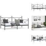 Vidaxl - lit de repos sans matelas noir 100x200 cm acier - lit de jour avec lit gigogne - lits de jour ... Vidaxl - lit de repos sans matelas noir 100x200 cm acier - lit de jour avec lit gigogne - lits de jour ...
