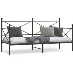Lit de repos sans matelas noir 80x200 cm acier Lit de repos sans matelas noir 80x200 cm acier