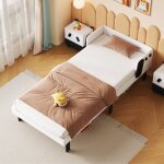 Lit simple 90x200 cm, lit enfant, design chiot, sommier à lattes, cadre en bois massif, lit en bois massif ... Lit simple 90x200 cm, lit enfant, design chiot, sommier à lattes, cadre en bois massif, lit en bois massif ...