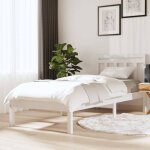Lit simple?lit adulte?cadre de lit blanc bois massif 90x190 cm simple159242 cfw499378