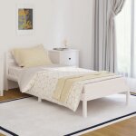 Design in - lit simple, lit adulte, cadre de lit bois massif de pin 90x200 cm blanc587939