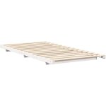 Lit simple?lit adulte?cadre de lit sur�lev� blanc 75 x 190 cm bois massif en pin cfw6077468