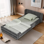 Lit simple rembourr� lit enfant 90x200 cm lit junior lit coffre sommier � lattes t�te de lit style moderne ...