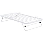 Vente - unique - lit sommier d'appoint pliant 90 x 190 cm - mtal - blanc - adonis ii