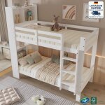 Lit superpos� 120x200 cm - lit en m�tal - armoire �chelle d'angle avec espace de rangement, avec table ...