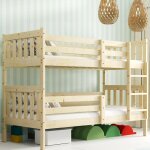 Lit superpos 90x190 cm - pin massif naturel - cadre en pin - montage facile - 2 places - sommier inclus ...