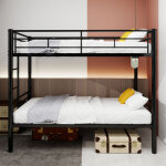 Eifson ? lit superpos� 90x190 cm en m�tal haute r�sistance ? transformable en 2 lits simples ? escalier ...