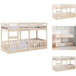 Lit superpos� 90x200 cm bois de pin massif - cadre de lit superpos� - cadres de lit superpos� - cadre ...