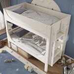 Lit superpos� 90x200 cm lit double s�parable avec �chelle flexible � monter c�t� t�te / pied, cadre en ...