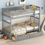 Fortuna lai - lit superposé 90x200cm - lit d'enfant fonctionnel avec 2 tiroirs de rangement lit convertible ... Fortuna lai - lit superposé 90x200cm - lit d'enfant fonctionnel avec 2 tiroirs de rangement lit convertible ...