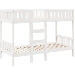 Vidaxl - lit superpos blanc 90x190 cm bois de pin massif