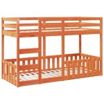 Vidaxl - lit superpos� cire marron 75x190 cm bois de pin massif