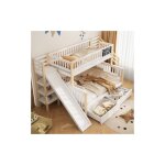 Lit superposé enfant 140 x 200 cm et 90 x 200 cm pour 3 places avec escalier et placards de rangement, ... Lit superposé enfant 140 x 200 cm et 90 x 200 cm pour 3 places avec escalier et placards de rangement, ...