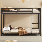 Lit superpos� enfant 90 � 200 cm, lit superpos� en fer forg�, avec escalier, avec protection antichute, ...