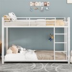 Lit superpos� enfant 90 � 200 cm, lit superpos� en fer forg�, avec escalier, avec protection antichute, ...