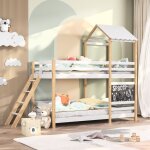 Sunfecili - lit superpos enfant 90 x 200, lit mezzanine 2 place, lit cabane avec protection antichute, ...