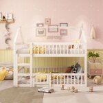 Lit superposé enfant 90x200cm, lit mezzanine avec escalier, design loft, antichute, bois, sans matelas, ... Lit superposé enfant 90x200cm, lit mezzanine avec escalier, design loft, antichute, bois, sans matelas, ...