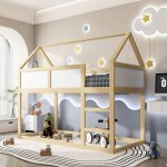 Redom - lit superposé pour enfants 90x200cm, lit simple superposé bas, lit mezzanine avec escalier, cadre ... Redom - lit superposé pour enfants 90x200cm, lit simple superposé bas, lit mezzanine avec escalier, cadre ...