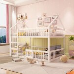 Hauss spole - lit superposé enfant 140x200cm, lit mezzanine avec escalier, design loft, antichute, bois, ... Hauss spole - lit superposé enfant 140x200cm, lit mezzanine avec escalier, design loft, antichute, bois, ...