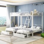 Hauss spole - lit superposé, lit enfant avec tiroirs, transformable en lit double 140 x 200 cm et 2 lit ... Hauss spole - lit superposé, lit enfant avec tiroirs, transformable en lit double 140 x 200 cm et 2 lit ...