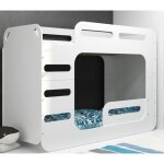 Lit superpos max 2 80x200 barrire de scurit - sommier - charge maximale 100 kg - sans matelas (blanc) ...