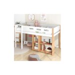 Lit superpos avec rangement et armoire amovible lit superpos avec escalier rectangulaire triple cadre ...