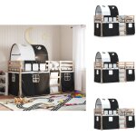 Lit superpos� sans matelas 80x200 cm bois de pin massif - lit superpose - lit mezzanine - lit enfant ...