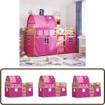 Lit superpos� sans matelas 90x190 cm bois de pin massif - lit superpose - lit enfant - lit design - meuble ...