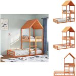 Vidaxl - lit superposé sans matelas cire marron 90x190 cm pin massif - lit superposé - lit enfant - lit ... Vidaxl - lit superposé sans matelas cire marron 90x190 cm pin massif - lit superposé - lit enfant - lit ...