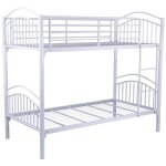 Lit superpos� s�parable m�tal blanc 2x90x190 cm alice