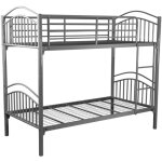 Lit superpos� s�parable m�tal gris 2x90x190 cm alice