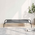 Lit surlev pour chien gris 110x65x20 cm textilne et acier vidaxl