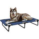 Lit sur�lev� pour chiens pliable rafra�chissant, lit de camp pour animaux en maille respirante 107x61x20cm ...