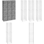 Vidaxl - lits surlevs en gabion 3 pcs 30x30x150 cm fer - lit surlev - gabion - jardin - dcoration ...