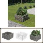 Vidaxl - lit surlev  gabion acier galvanis 90x90x50 cm - jardinire surleve - bac  plantation ...